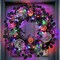 40 LED Light Up Halloween Wreath - Orange Purple Green Halloween - Bright Style